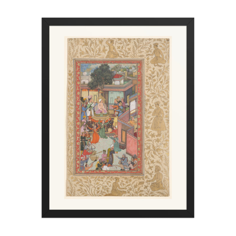 Circumcision Ceremony for Akbar's Sons, by Dharam Das — Akbarnama | Restored Mughal Wall Art
