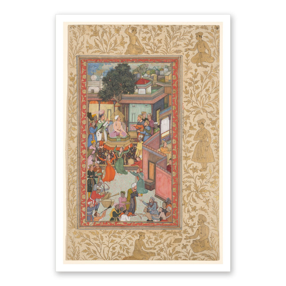 Circumcision Ceremony for Akbar's Sons, by Dharam Das — Akbarnama | Restored Mughal Wall Art — view 7