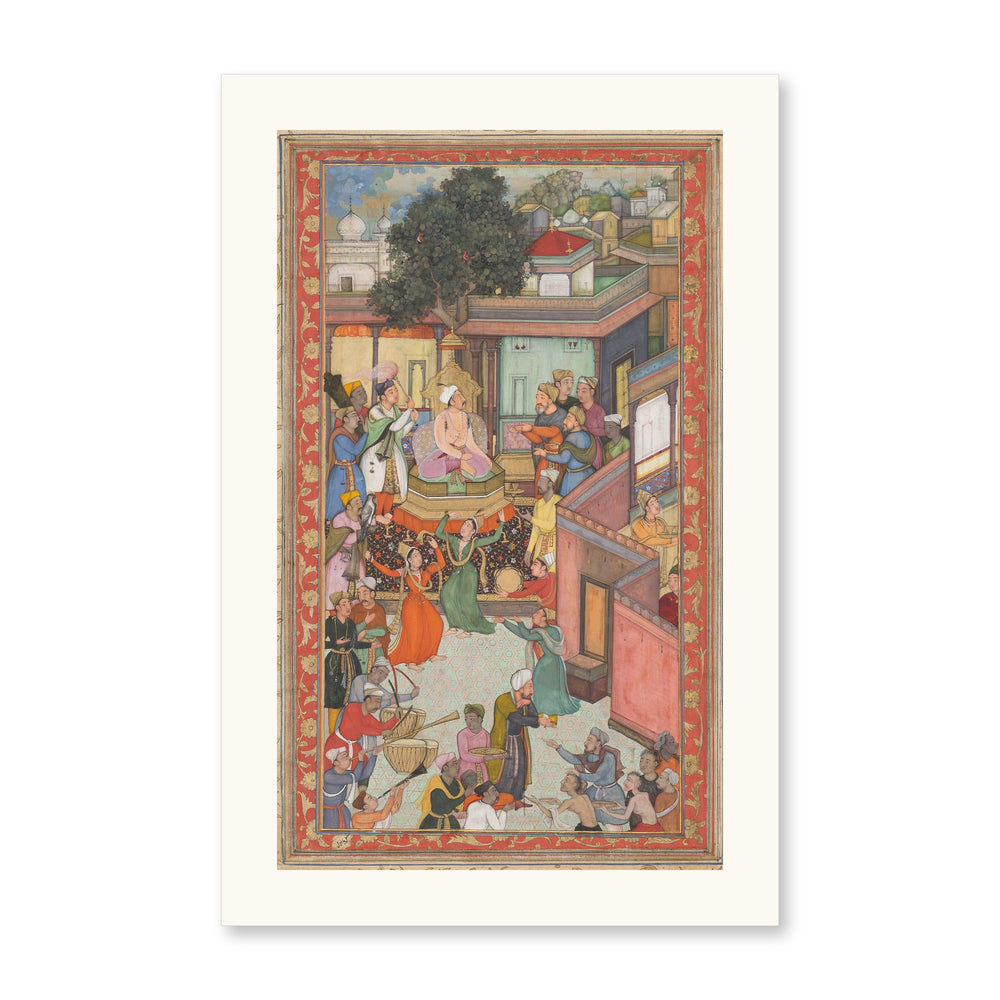 Circumcision Ceremony for Akbar's Sons, by Dharam Das — Akbarnama | Restored Mughal Wall Art — view 7
