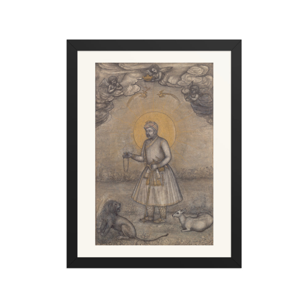 Portrait of the Aged Akbar, by Govardhan | Restored Mughal Wall Art — view 2