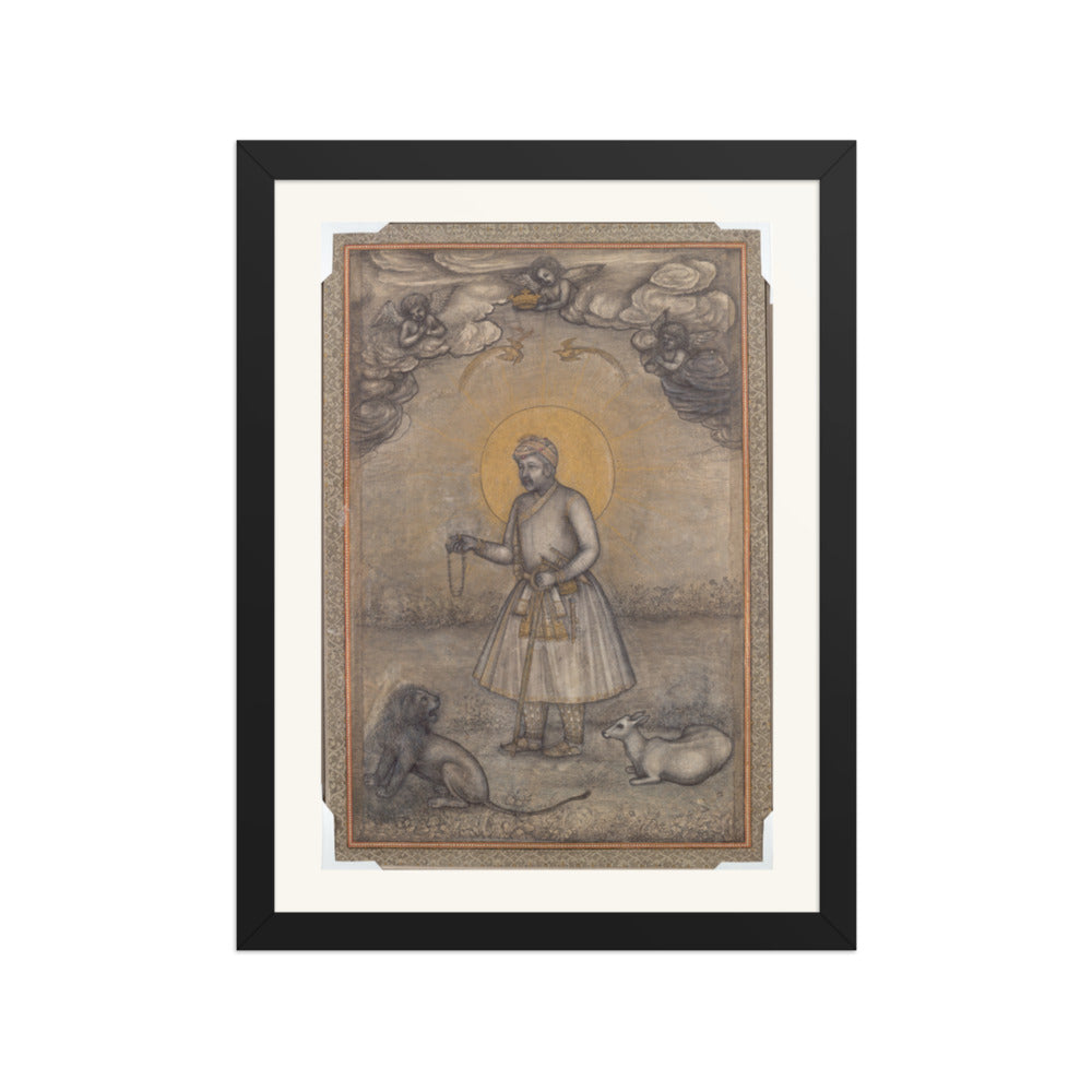Portrait of the Aged Akbar, by Govardhan | Restored Mughal Wall Art — view 2