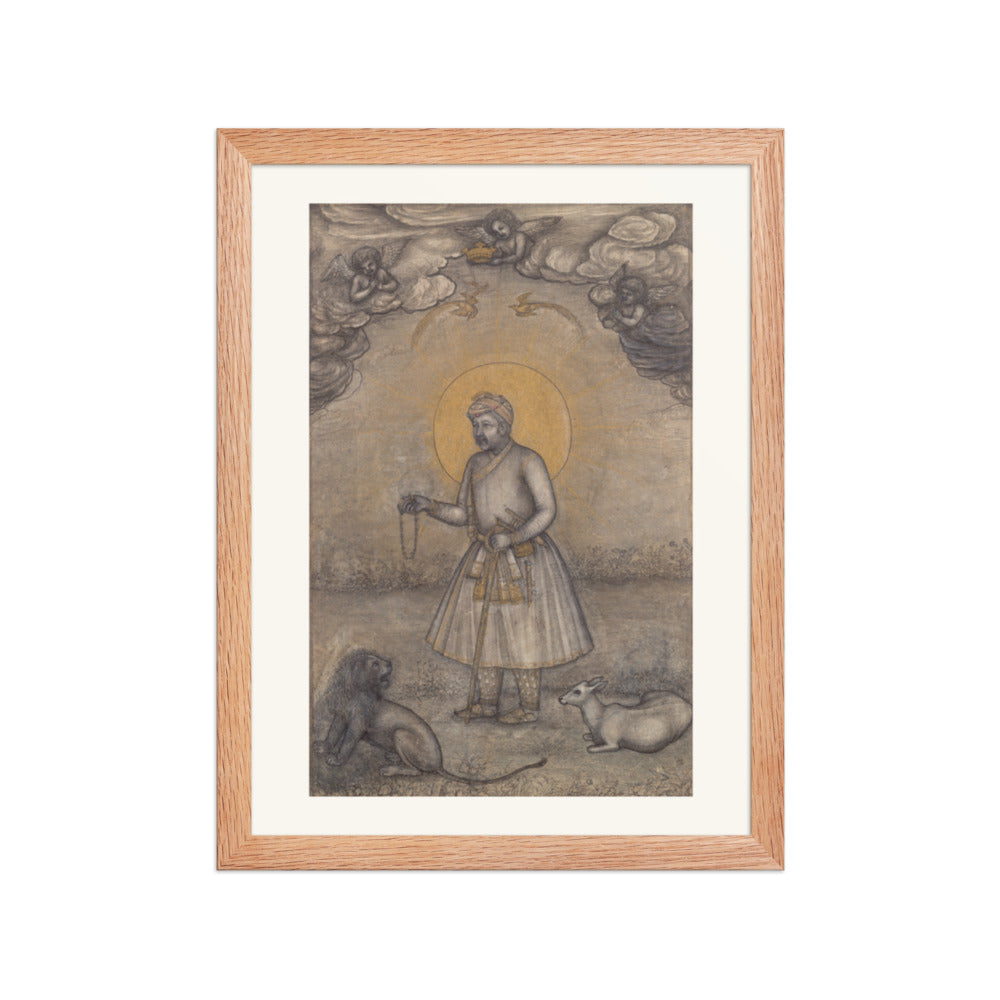 Portrait of the Aged Akbar, by Govardhan | Restored Mughal Wall Art — view 4