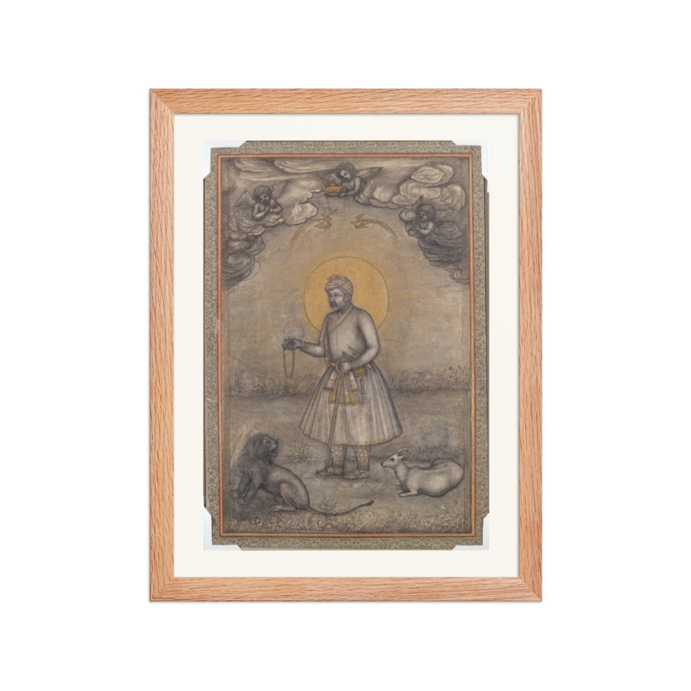 Portrait of the Aged Akbar, by Govardhan | Restored Mughal Wall Art — view 4
