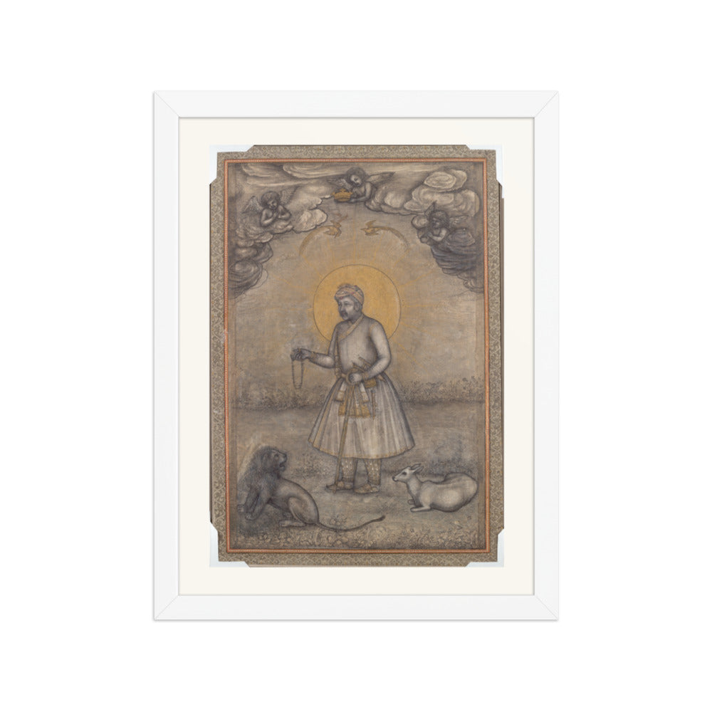 Portrait of the Aged Akbar, by Govardhan | Restored Mughal Wall Art — view 6