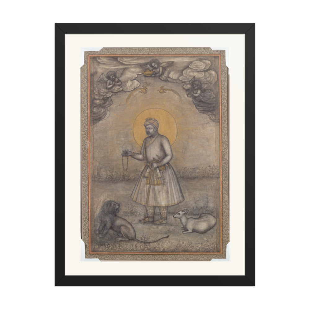 Portrait of the Aged Akbar, by Govardhan | Restored Mughal Wall Art — view 1
