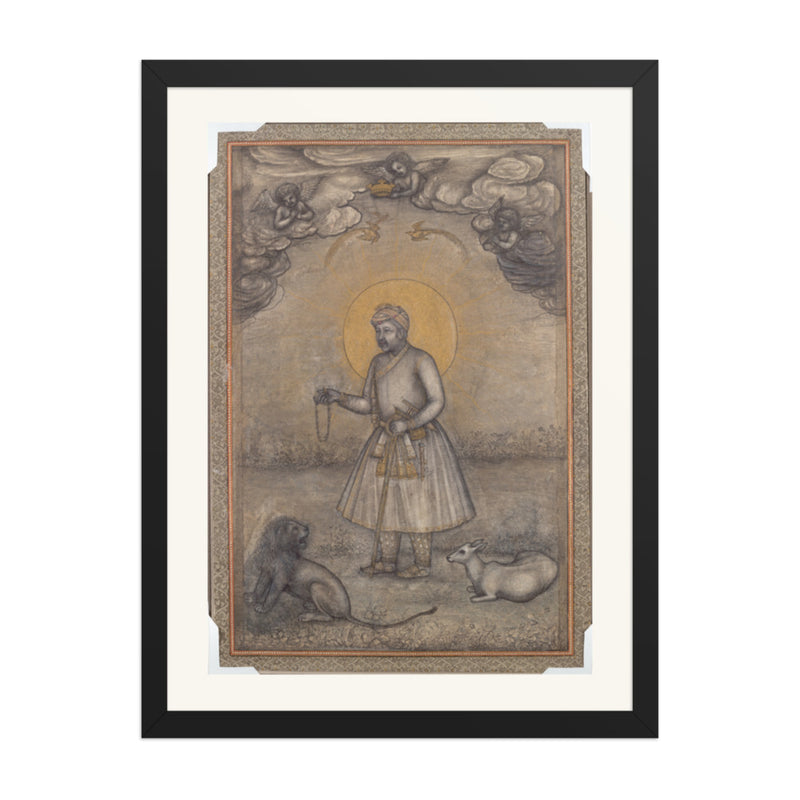Portrait of the Aged Akbar, by Govardhan | Restored Mughal Wall Art