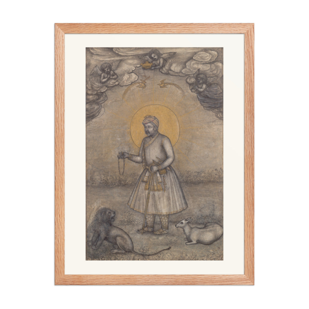 Portrait of the Aged Akbar, by Govardhan | Restored Mughal Wall Art — view 3