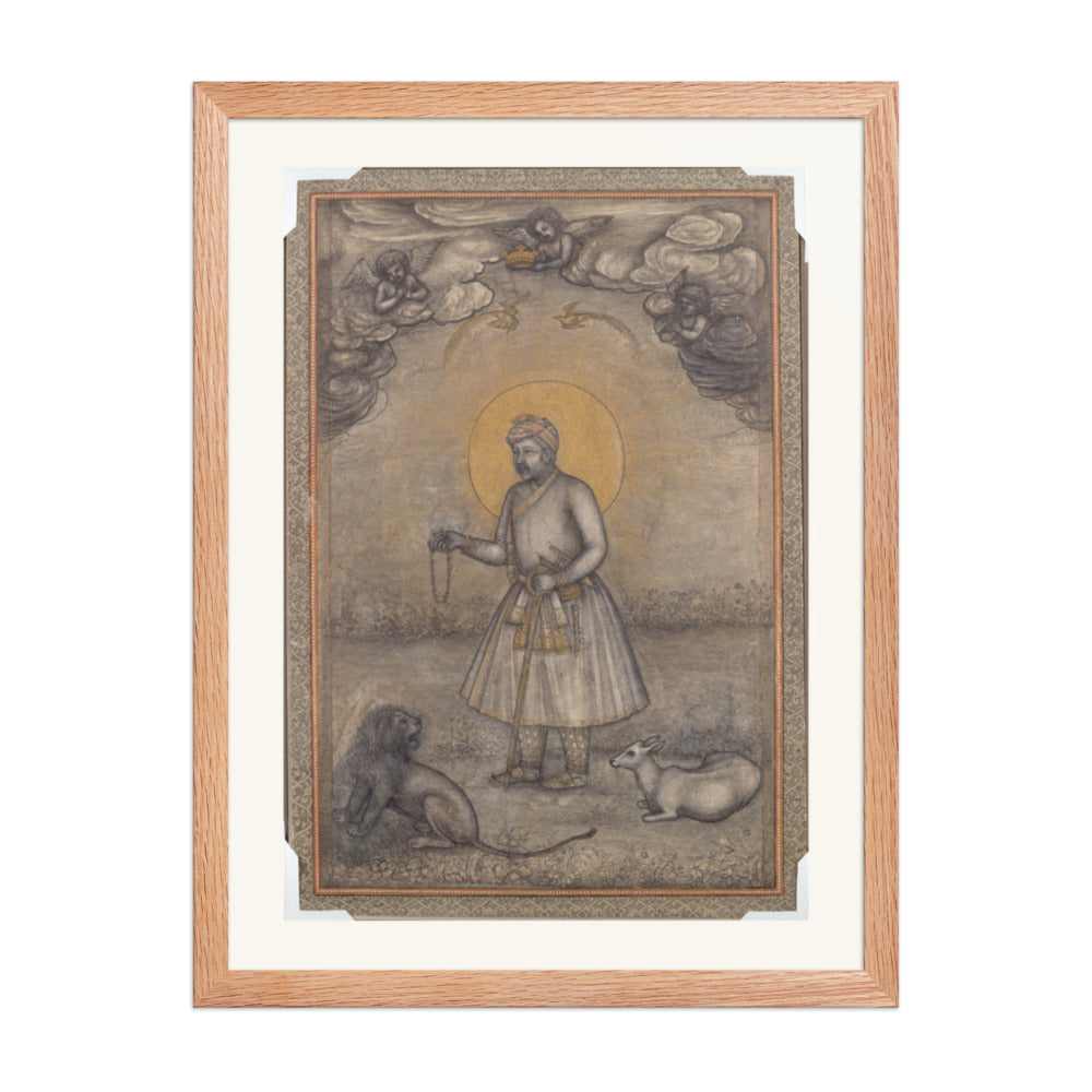 Portrait of the Aged Akbar, by Govardhan | Restored Mughal Wall Art — view 3