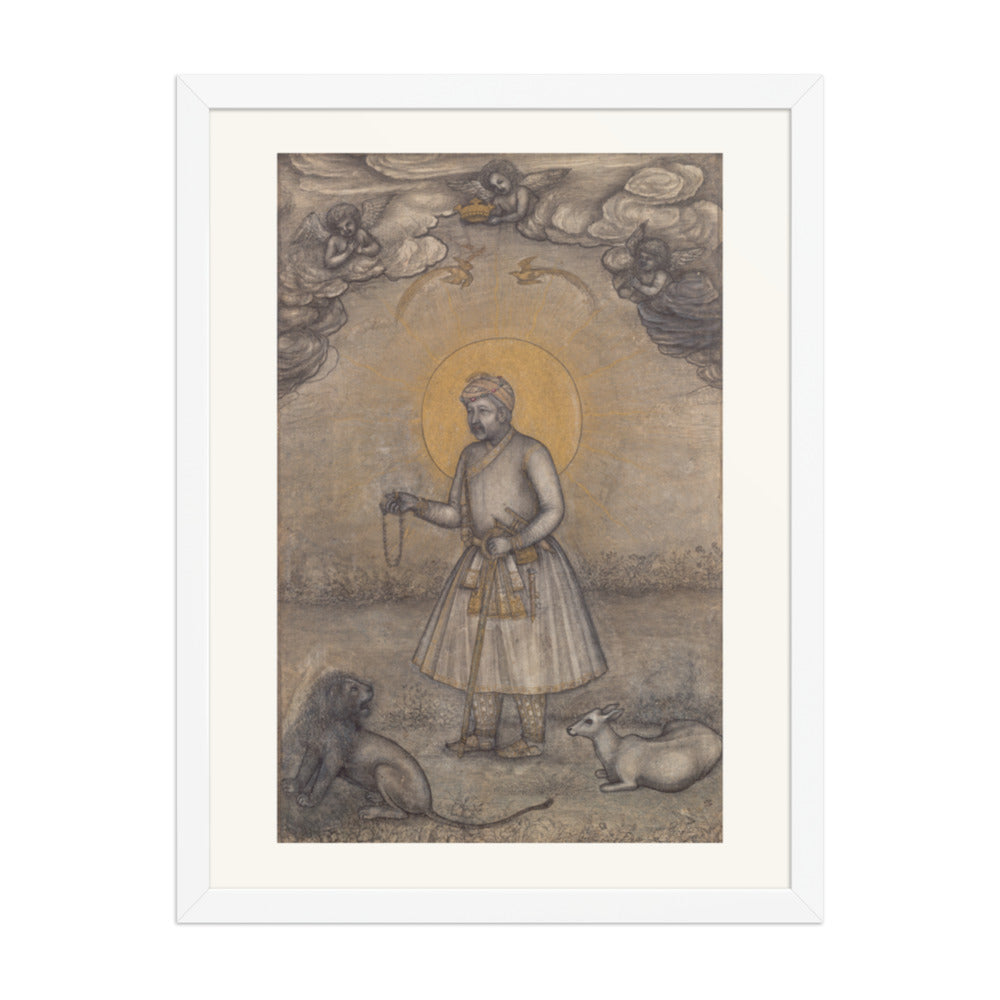 Portrait of the Aged Akbar, by Govardhan | Restored Mughal Wall Art — view 5