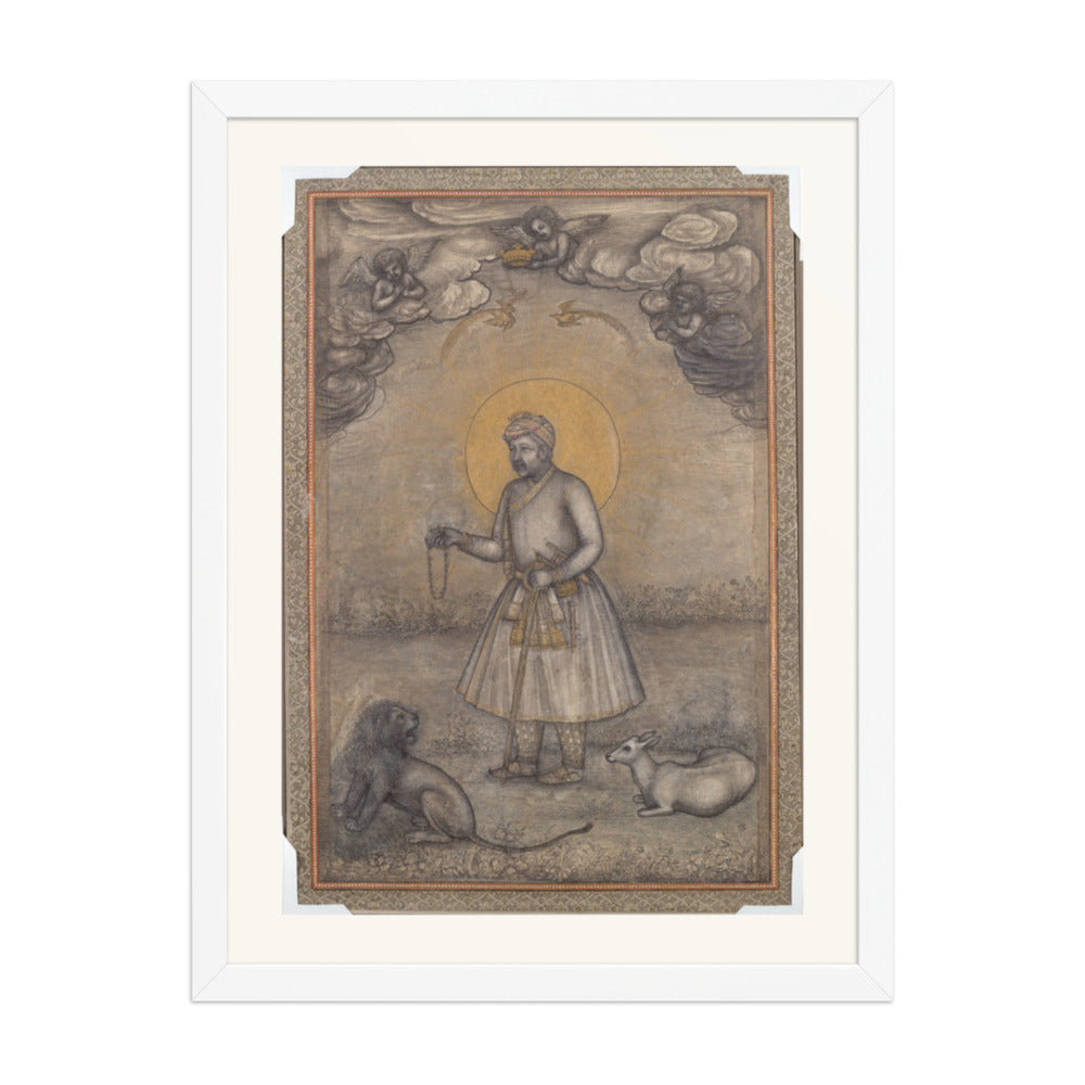 Portrait of the Aged Akbar, by Govardhan | Restored Mughal Wall Art — view 5