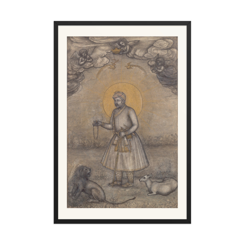 Portrait of the Aged Akbar, by Govardhan | Restored Mughal Wall Art — view 8