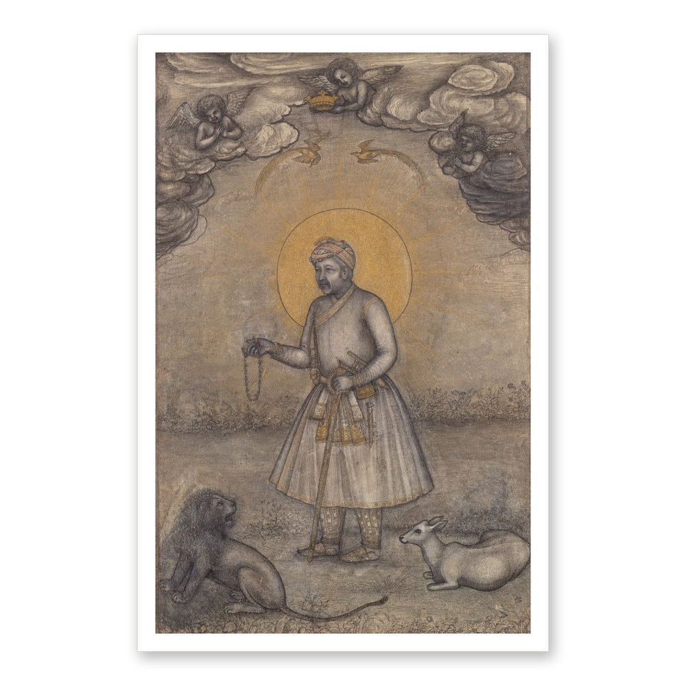 Portrait of the Aged Akbar, by Govardhan | Restored Mughal Wall Art — view 7