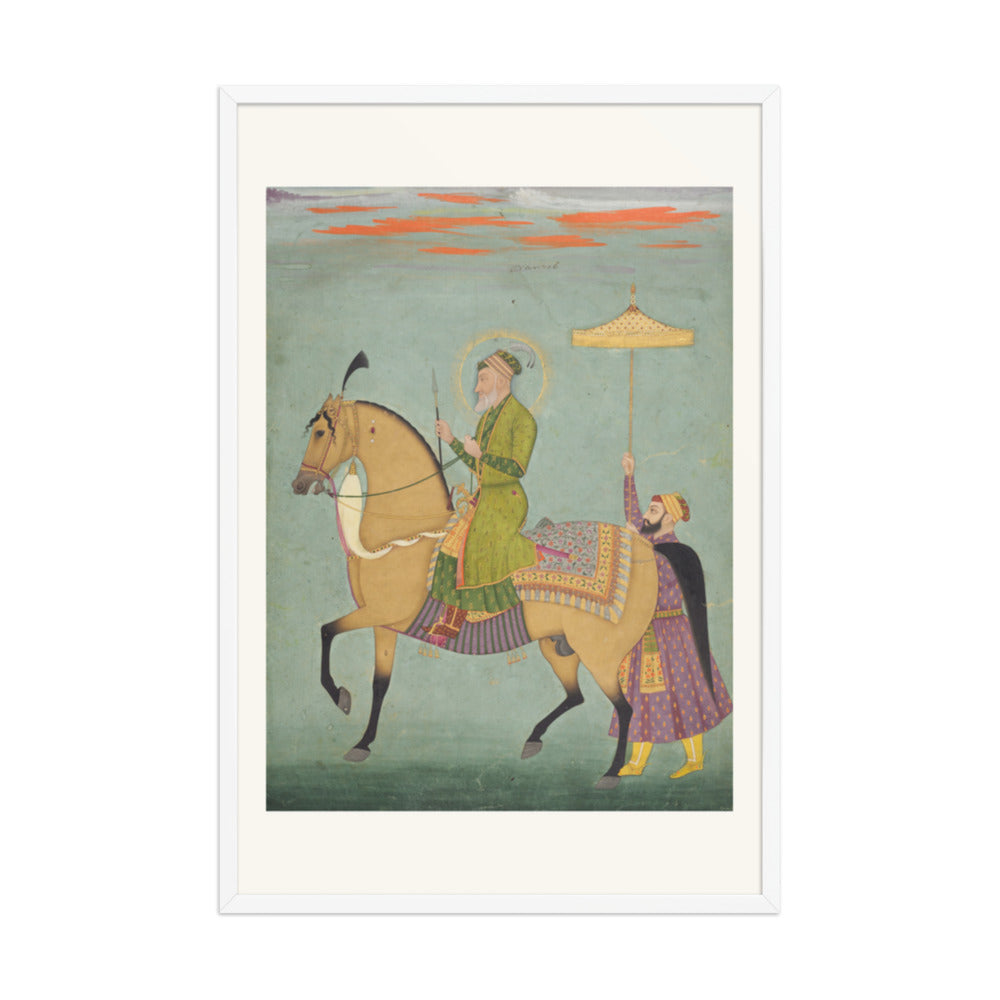 The Emperor Alamgir (reigned 1658–1707) on Horseback — Restored Mughal Wall Art — view 10