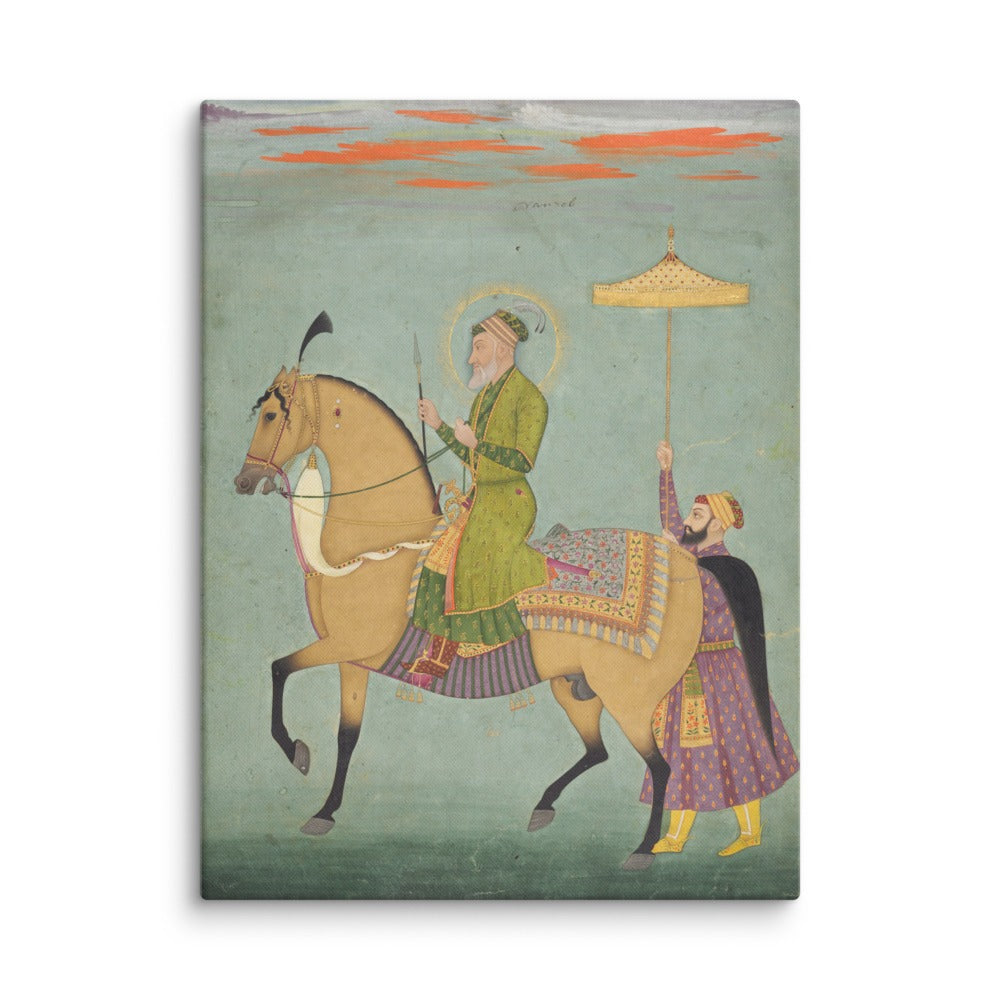 The Emperor Alamgir (reigned 1658–1707) on Horseback — Restored Mughal Wall Art — view 13