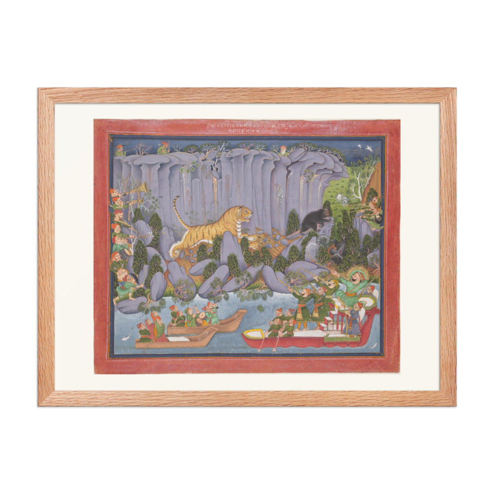 Tiger Hunt of Ram Singh II — Restored Rajput Wall Art — view 5