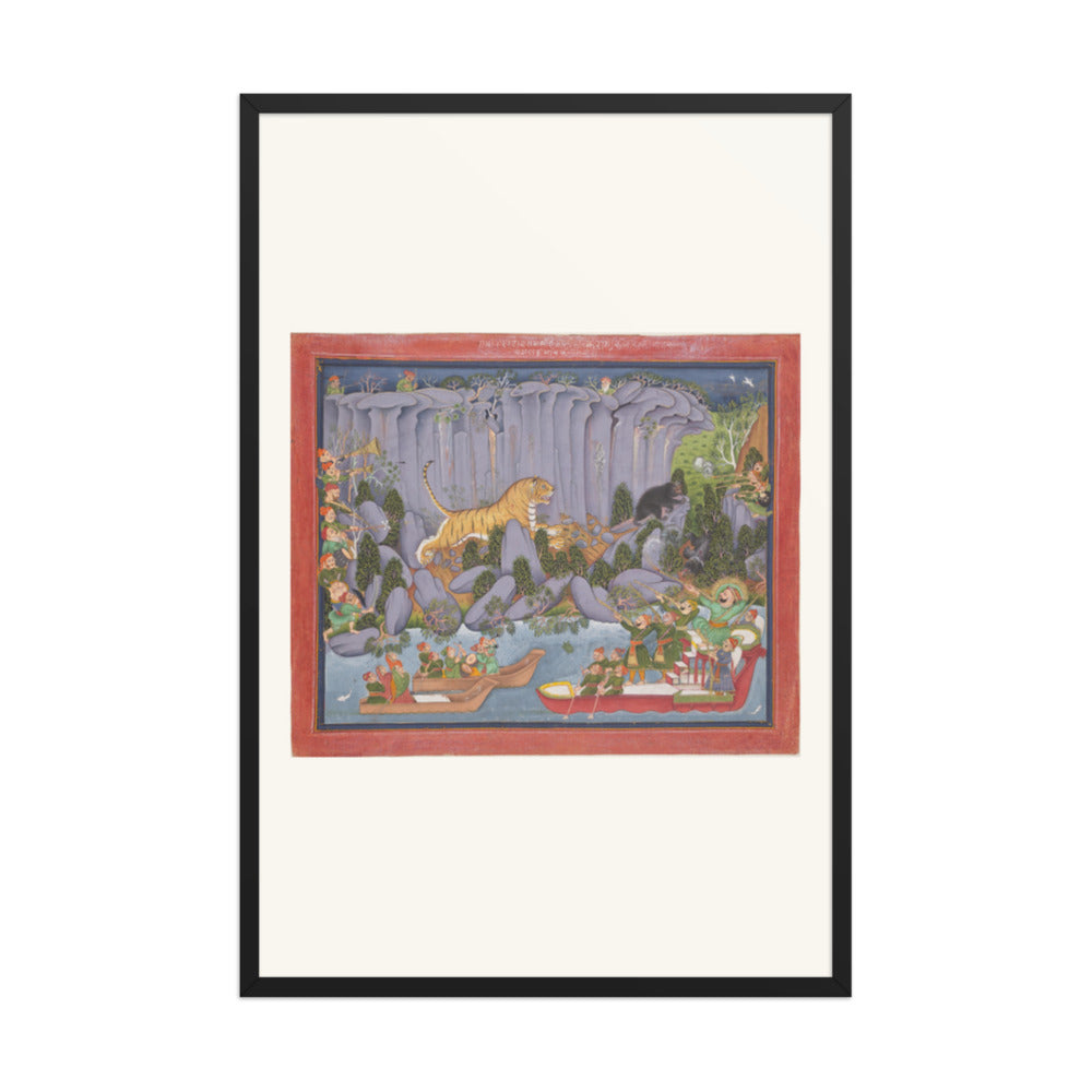 Tiger Hunt of Ram Singh II — Restored Rajput Wall Art — view 7