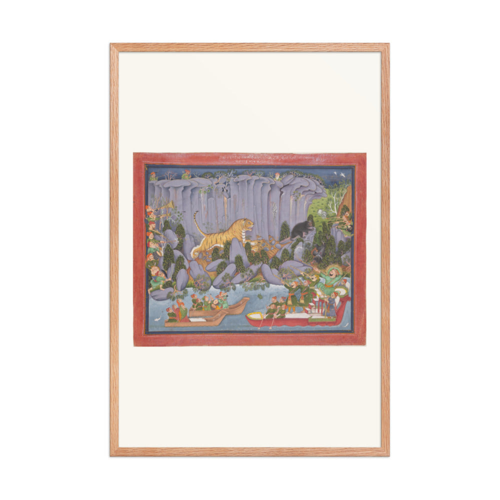 Tiger Hunt of Ram Singh II — Restored Rajput Wall Art — view 8