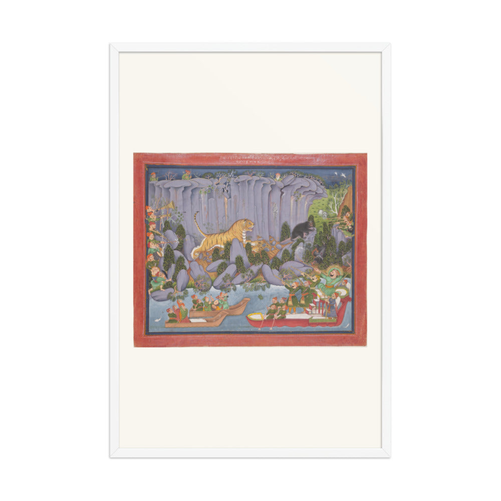 Tiger Hunt of Ram Singh II — Restored Rajput Wall Art — view 9
