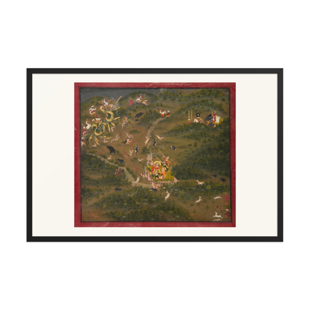 Maharana Jagat Singh II Hunting, by Jugarsi — Restored Rajput Wall Art — view 10