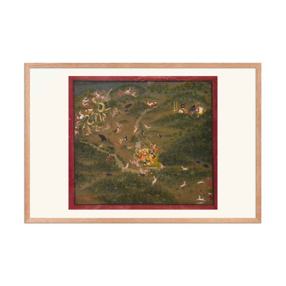 Maharana Jagat Singh II Hunting, by Jugarsi — Restored Rajput Wall Art — view 11