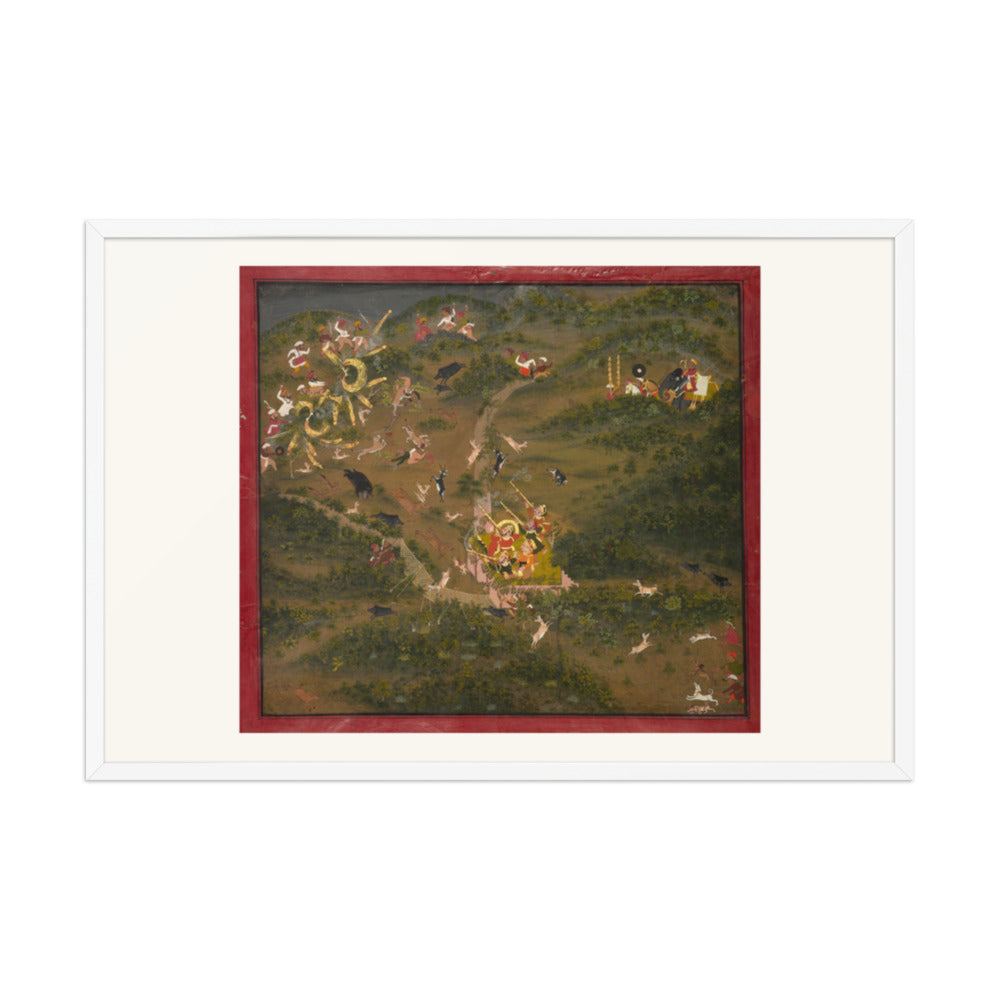 Maharana Jagat Singh II Hunting, by Jugarsi — Restored Rajput Wall Art — view 12