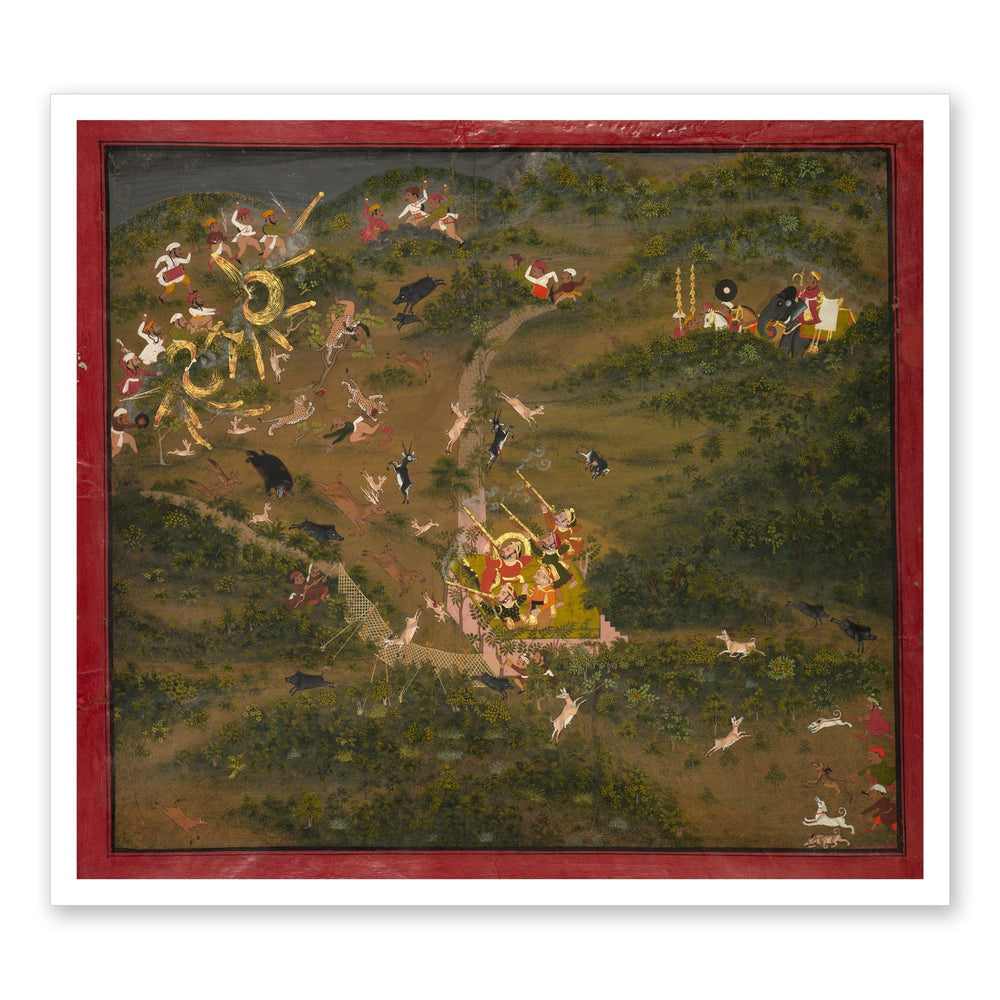 Maharana Jagat Singh II Hunting, by Jugarsi — Restored Rajput Wall Art — view 7