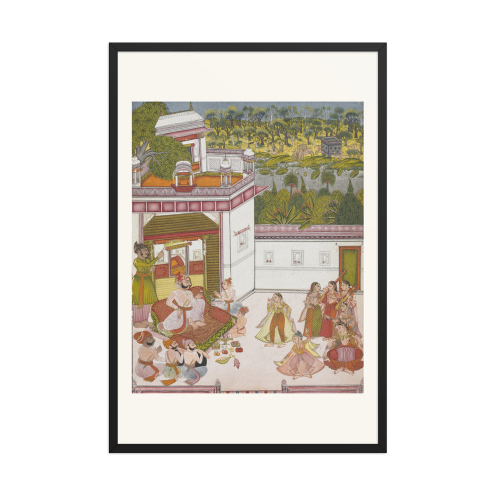 Maharaja of Kotah Listening to Music and Watching Dancers — Restored Rajput Wall Art — view 7