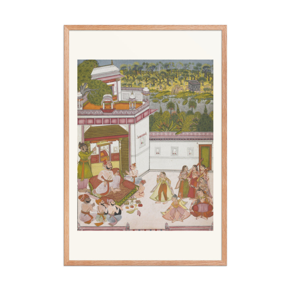 Maharaja of Kotah Listening to Music and Watching Dancers — Restored Rajput Wall Art — view 8