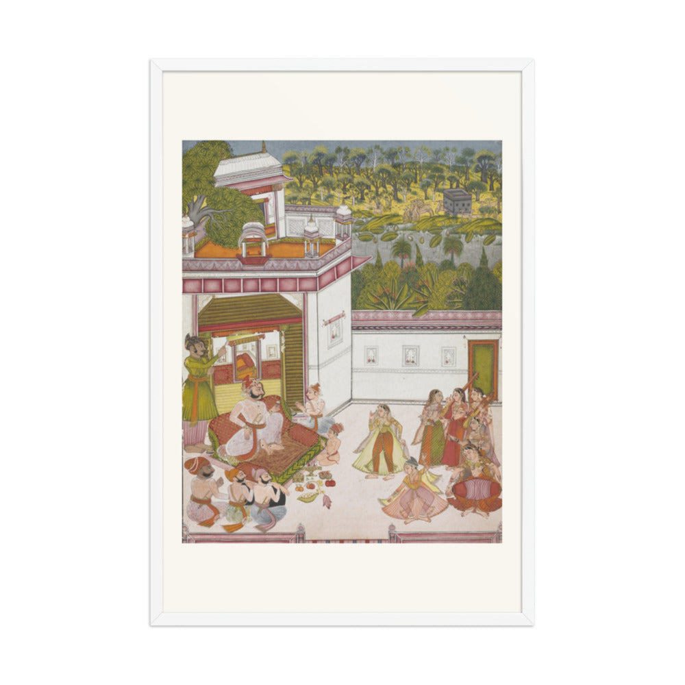 Maharaja of Kotah Listening to Music and Watching Dancers — Restored Rajput Wall Art — view 9