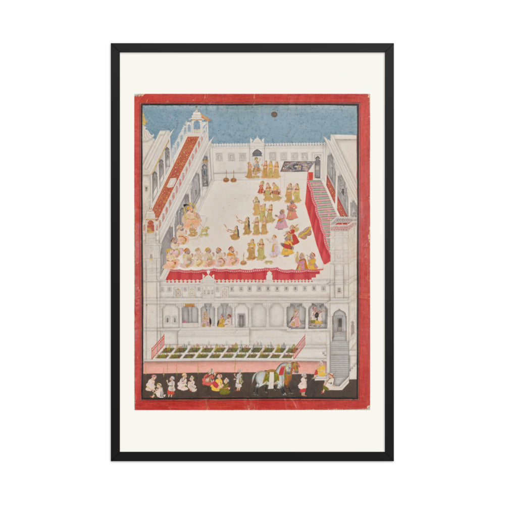 Maharana Jagat Singh Attending the Raslila, by Jai Ram and Jiva — Restored Rajput Wall Art — view 10