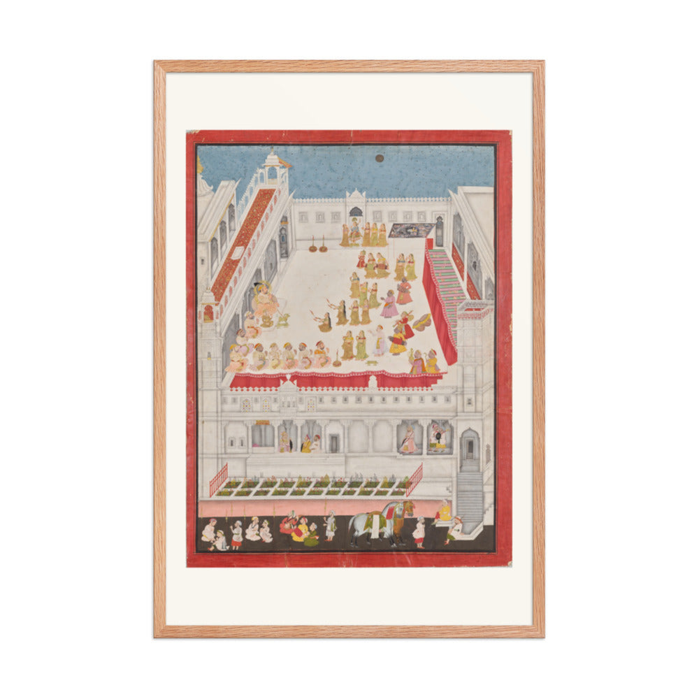 Maharana Jagat Singh Attending the Raslila, by Jai Ram and Jiva — Restored Rajput Wall Art — view 11