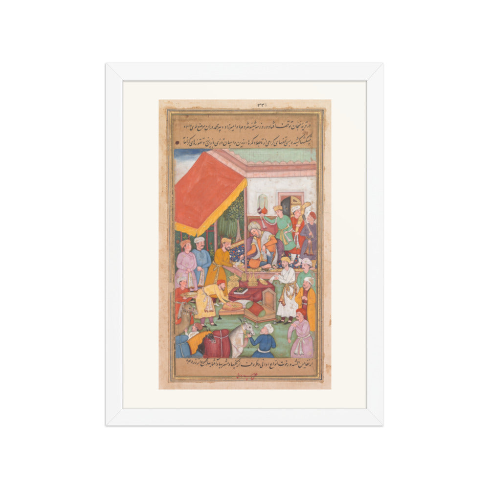 Timur Distributing Gifts, by Shravana — Zafar-nama | Restored Mughal Wall Art — view 6