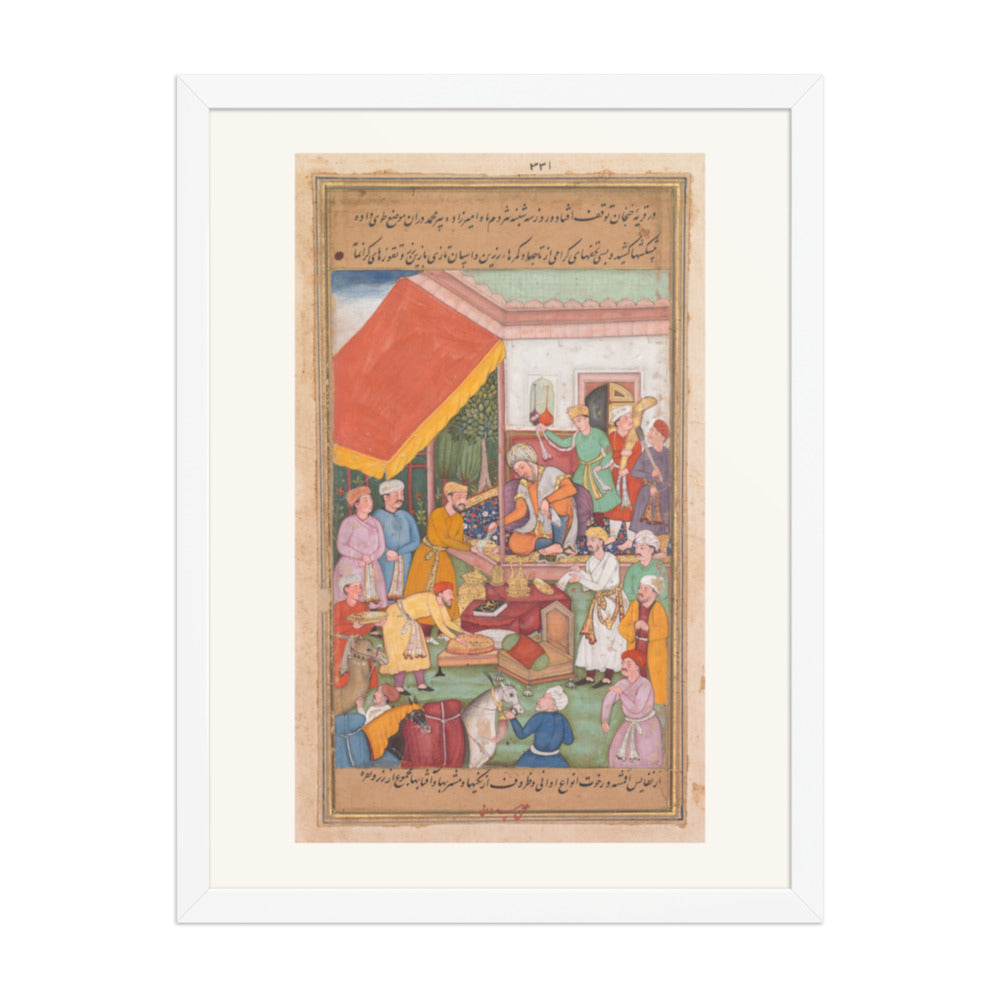 Timur Distributing Gifts, by Shravana — Zafar-nama | Restored Mughal Wall Art — view 5