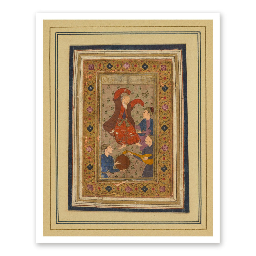 A dancing dervish and three — Restored Deccan Wall Art — view 7