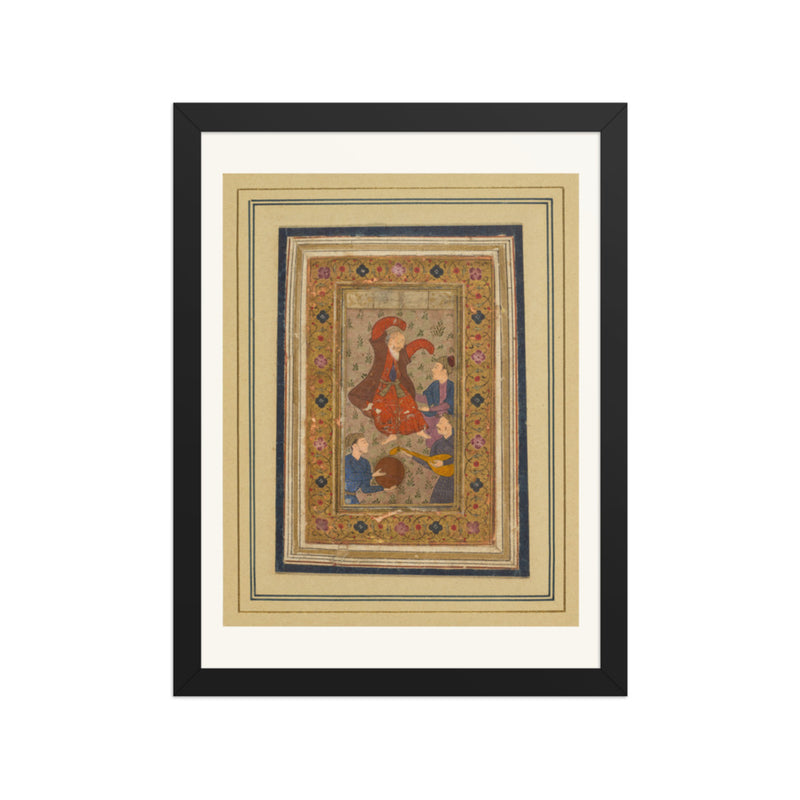 A dancing dervish and three — Restored Deccan Wall Art