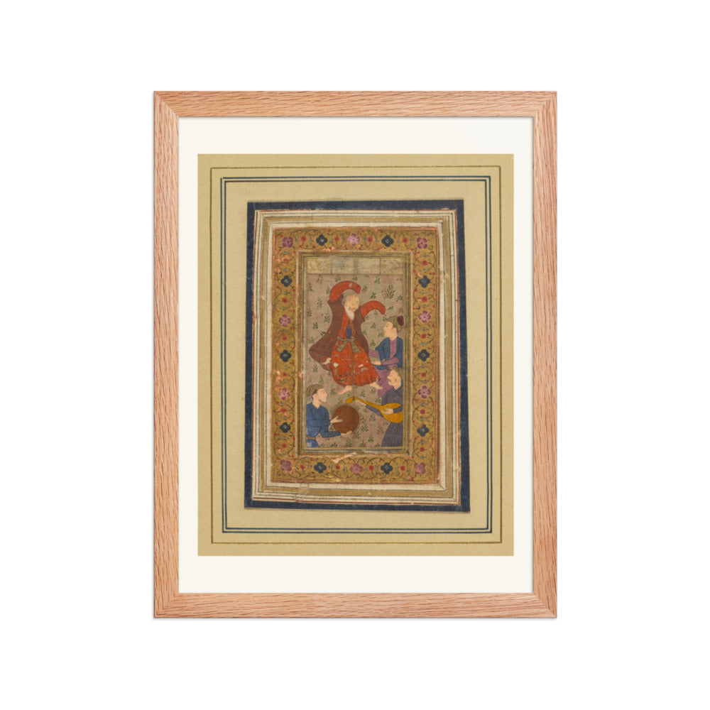 A dancing dervish and three — Restored Deccan Wall Art — view 2