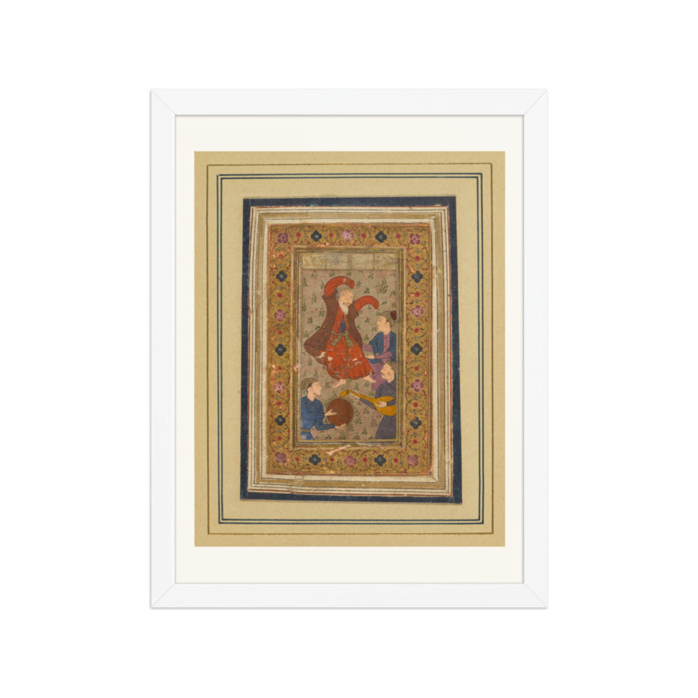 A dancing dervish and three — Restored Deccan Wall Art — view 3