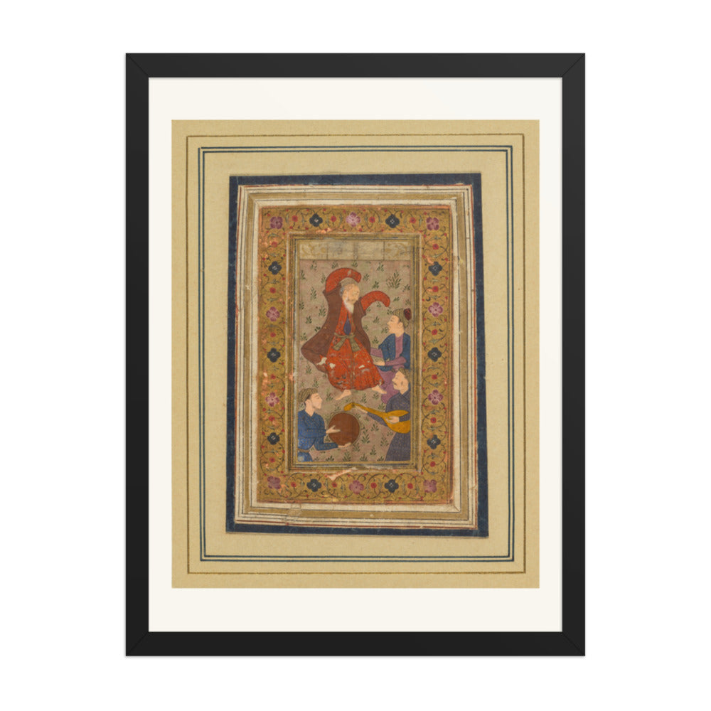 A dancing dervish and three — Restored Deccan Wall Art — view 4