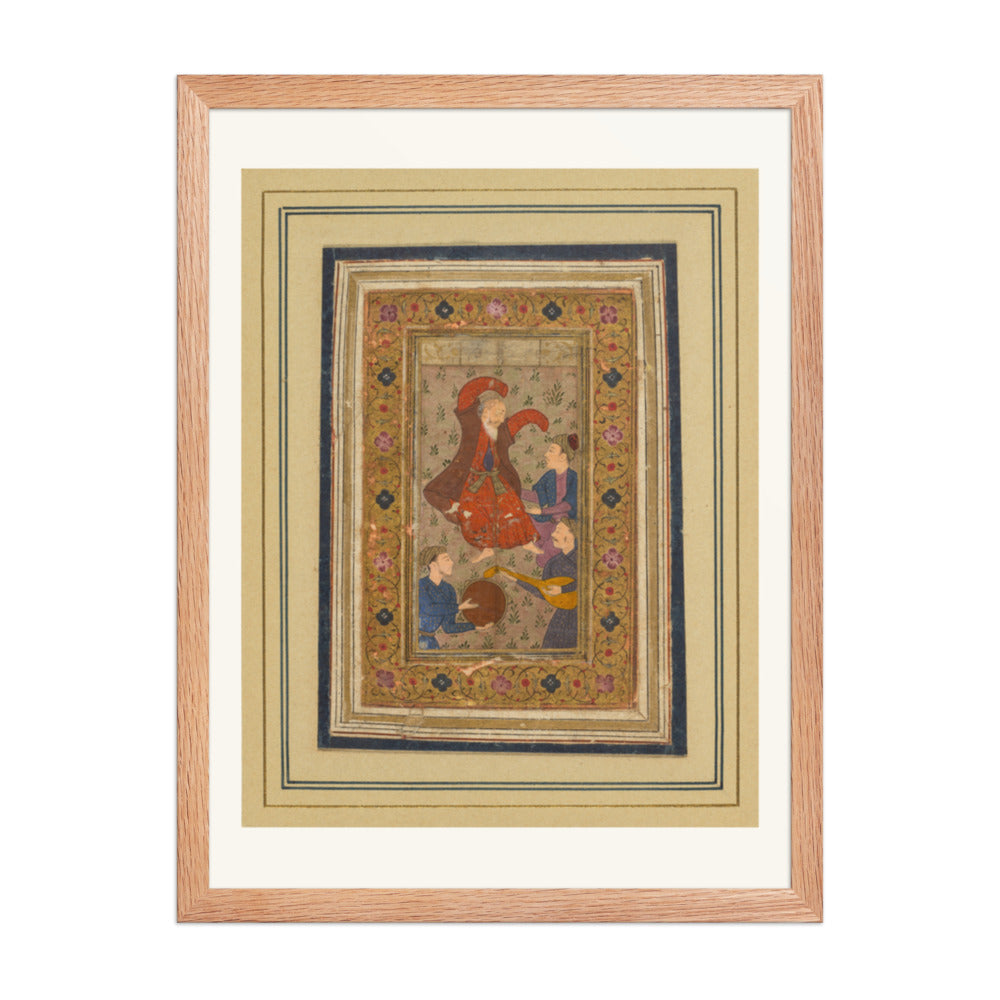 A dancing dervish and three — Restored Deccan Wall Art — view 5