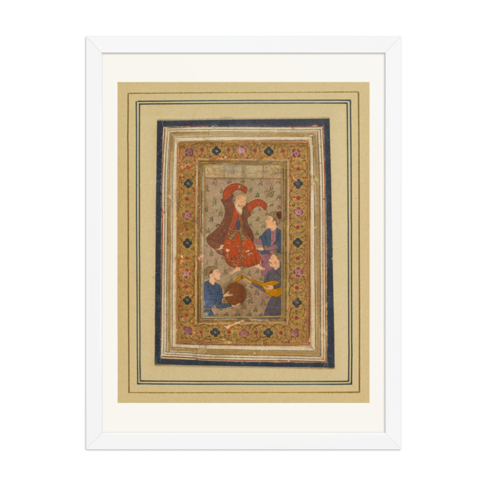 A dancing dervish and three — Restored Deccan Wall Art — view 6