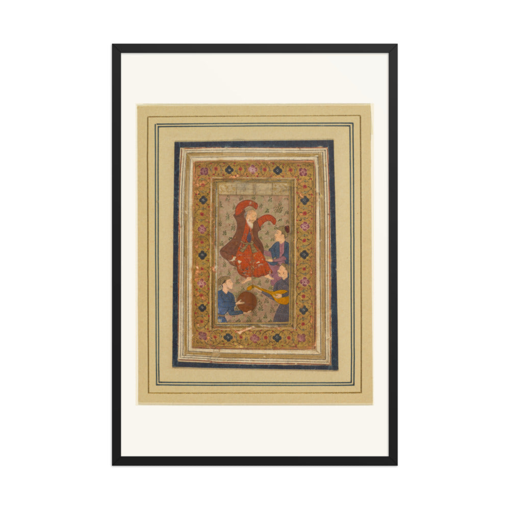 A dancing dervish and three — Restored Deccan Wall Art — view 7