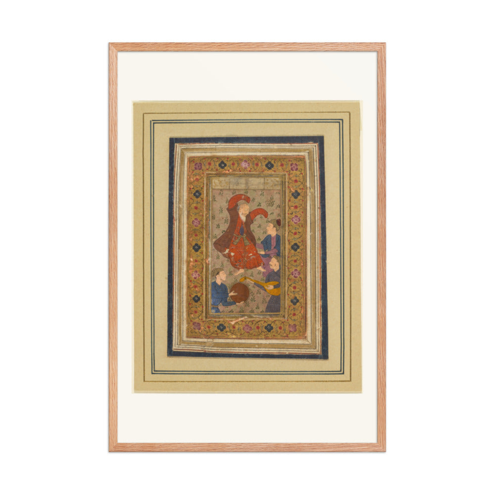 A dancing dervish and three — Restored Deccan Wall Art — view 8