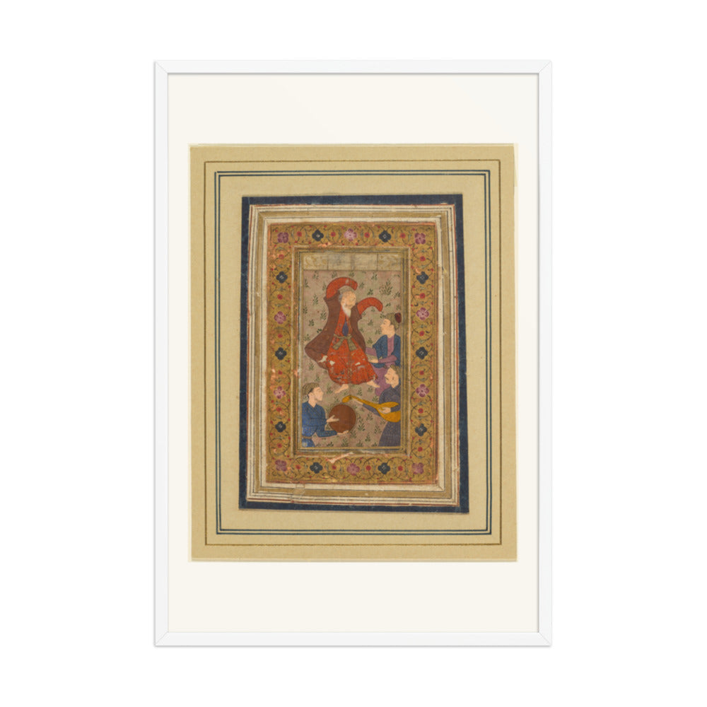 A dancing dervish and three — Restored Deccan Wall Art — view 9