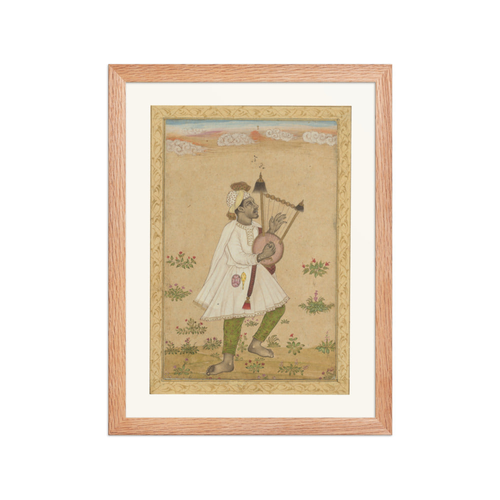 An African Lyre Player — Restored Deccan Wall Art — view 2