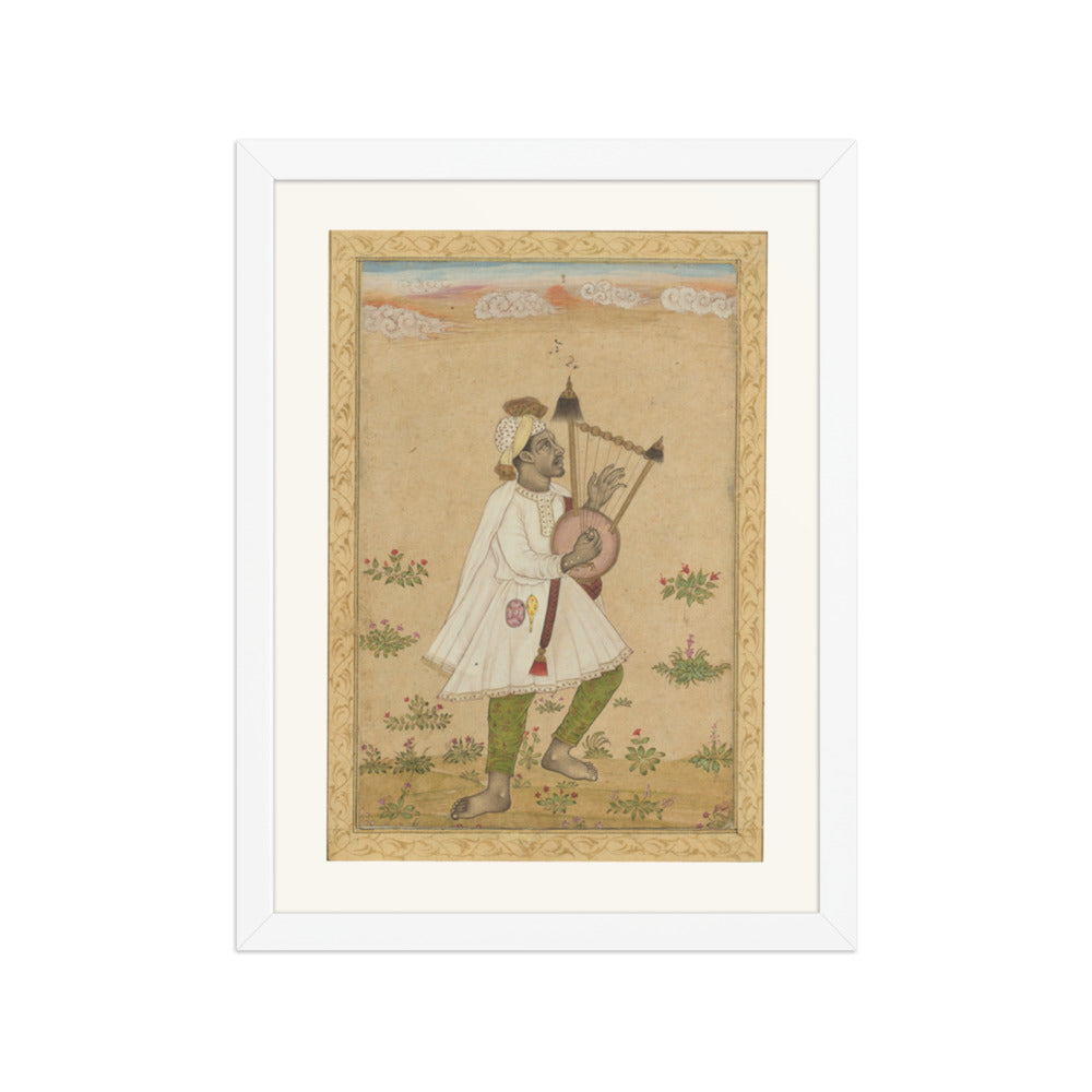 An African Lyre Player — Restored Deccan Wall Art — view 3