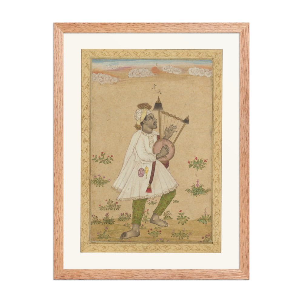 An African Lyre Player — Restored Deccan Wall Art — view 5