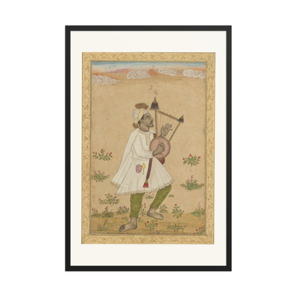 An African Lyre Player — Restored Deccan Wall Art — view 7