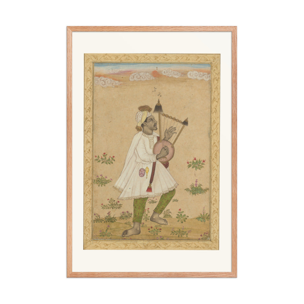 An African Lyre Player — Restored Deccan Wall Art — view 8
