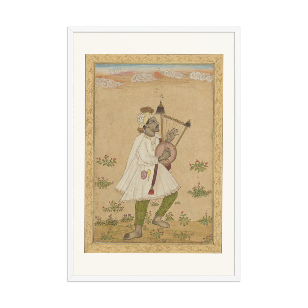 An African Lyre Player — Restored Deccan Wall Art — view 9