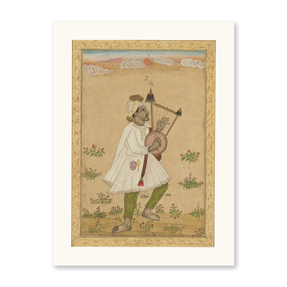An African Lyre Player — Restored Deccan Wall Art — view 10